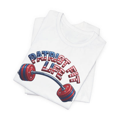 Patriot Fit Life T-Shirt — USA Flag Barbell Gym Tee | LIVE FIT