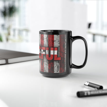 Grateful Mug - Vintage American Flag Design - Patriotic Gift - 11oz/15oz