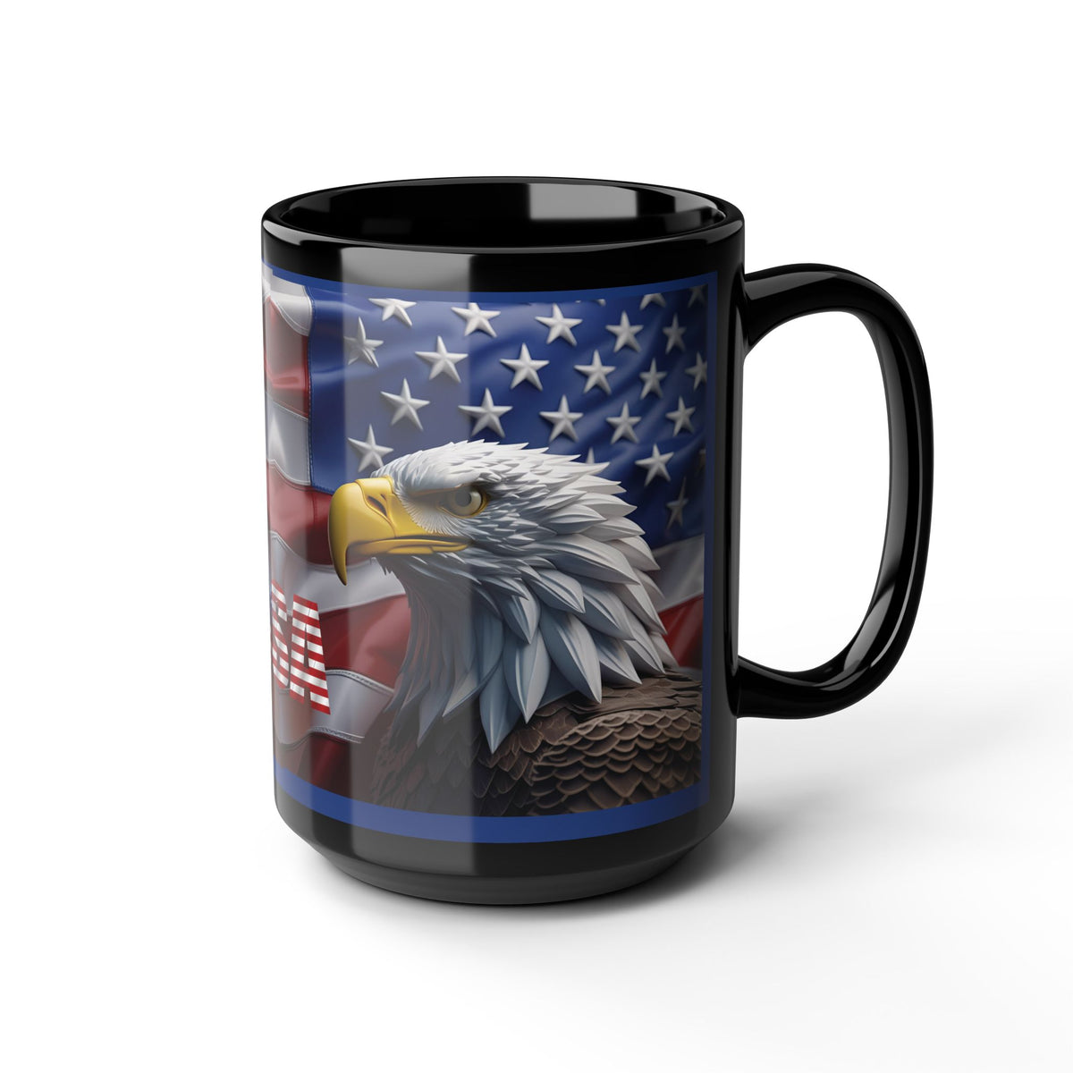 Patriotic Eagle Mug - Vintage American Flag Design - 11oz/15oz