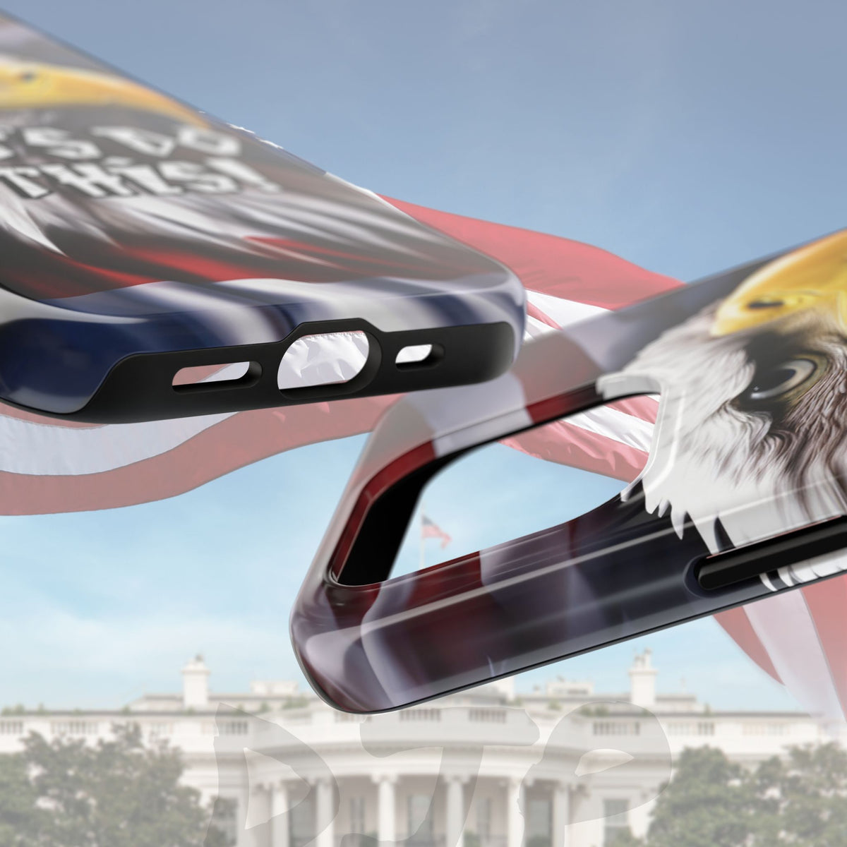 Let's Do This Tough Phone Case - Motivational Bald Eagle - Red White Blue
