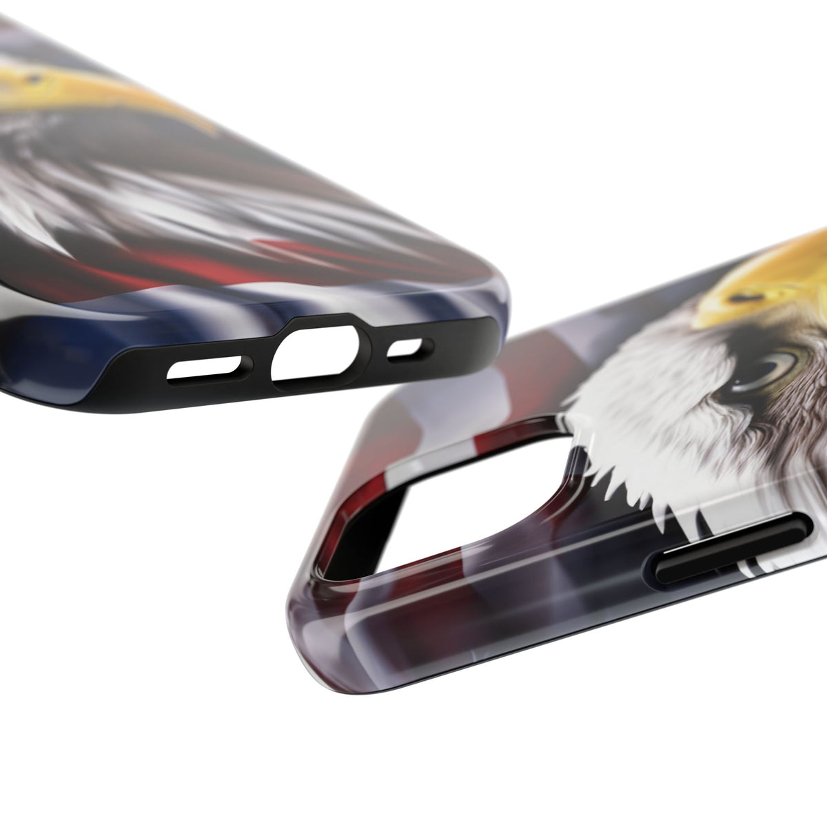 Patriotic - Bald Eagle - Phone Case - Tough Phone Case - American Flag Design - Gift for Veterans - National Holidays - Outdoor Adventures - Eagle Lover