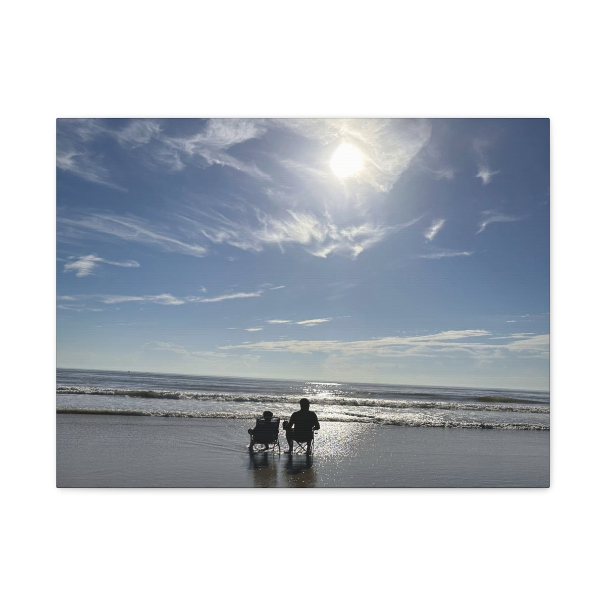 Beach Day Canvas Wall Art - Coastal Home Decor - Ocean Landscape - Serene Beach Print - 16 Sizes Available