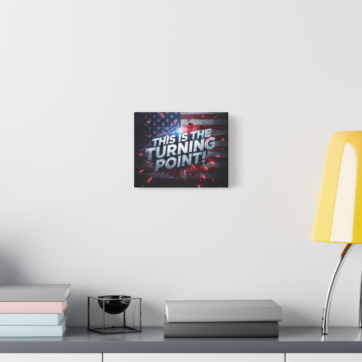 This Is The Turning Point! Canvas Wall Art - Patriotic American Flag - Red White Blue - Motivational Decor - 32 Sizes
