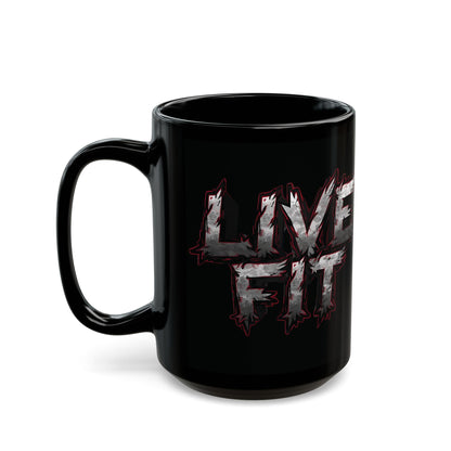 LIVE FIT Black Ceramic Mug (11oz/15oz)