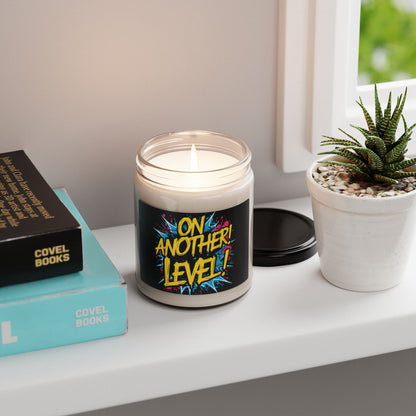 On Another Level Scented Soy Candle - 9oz - Motivational Fitness Gift - Eco-Friendly Home Decor - 10 Scent Options