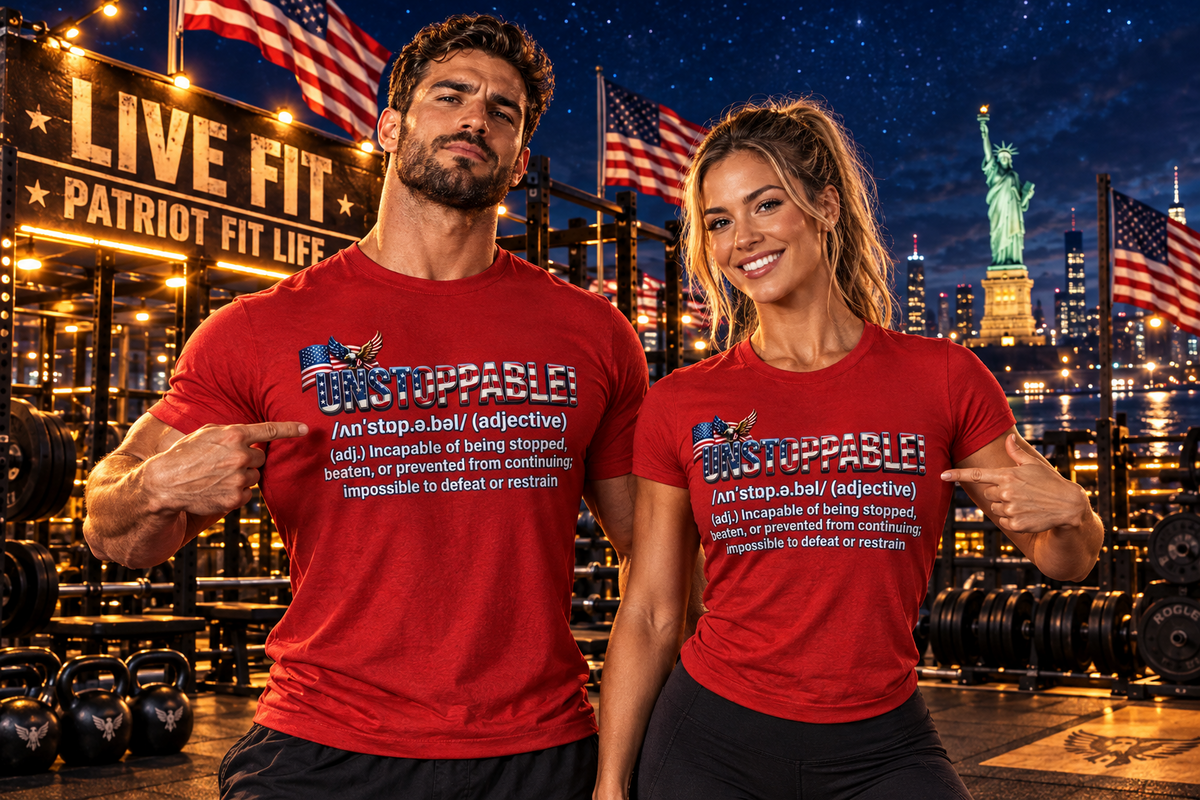 Patriot Fit Life Unstoppable Definition T-Shirt - American Flag & Eagle | Unisex XS-4XL