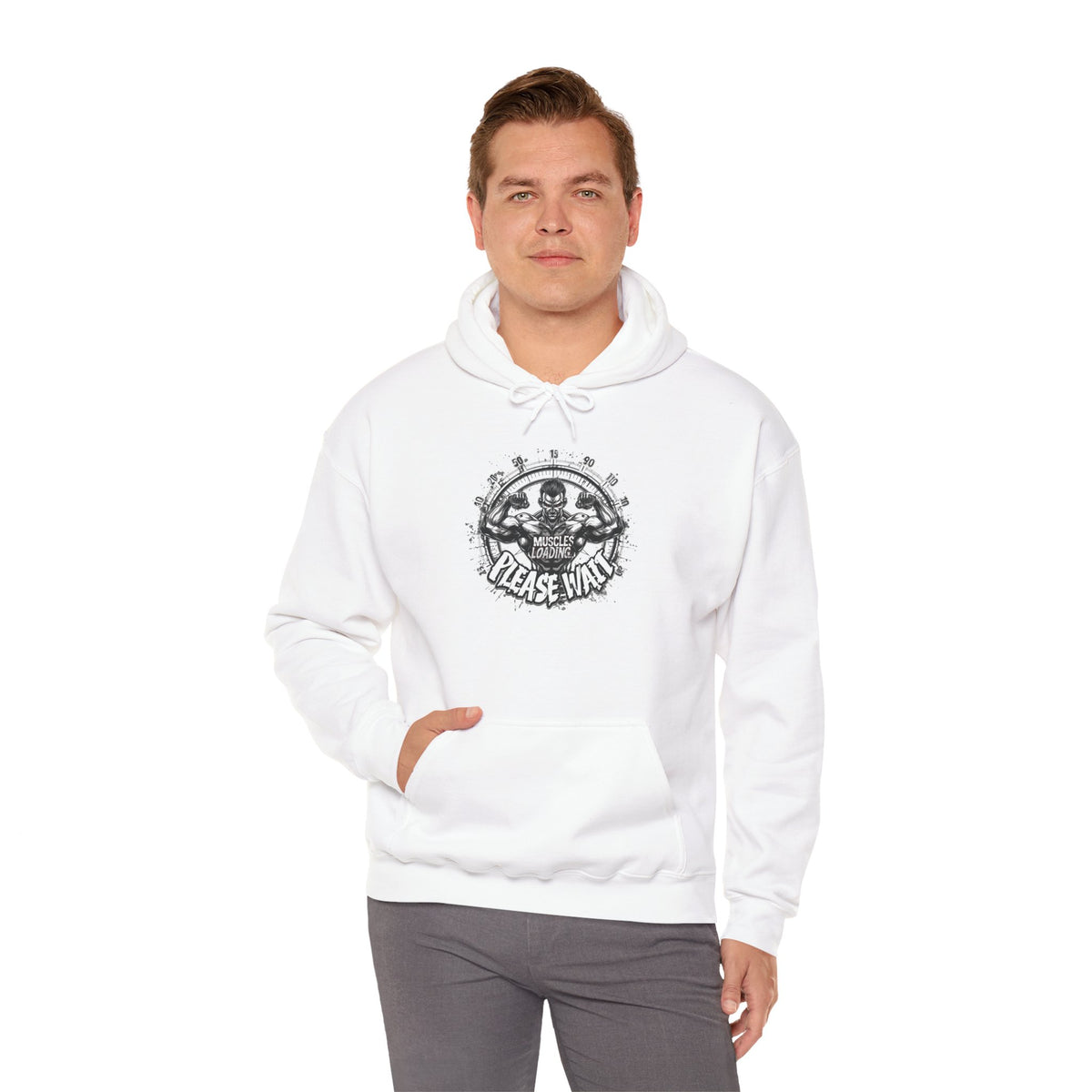 Muscles Loading Please Wait - Motivational Fitness Hoodie - Gym Sweatshirt - Unisex S-5XL