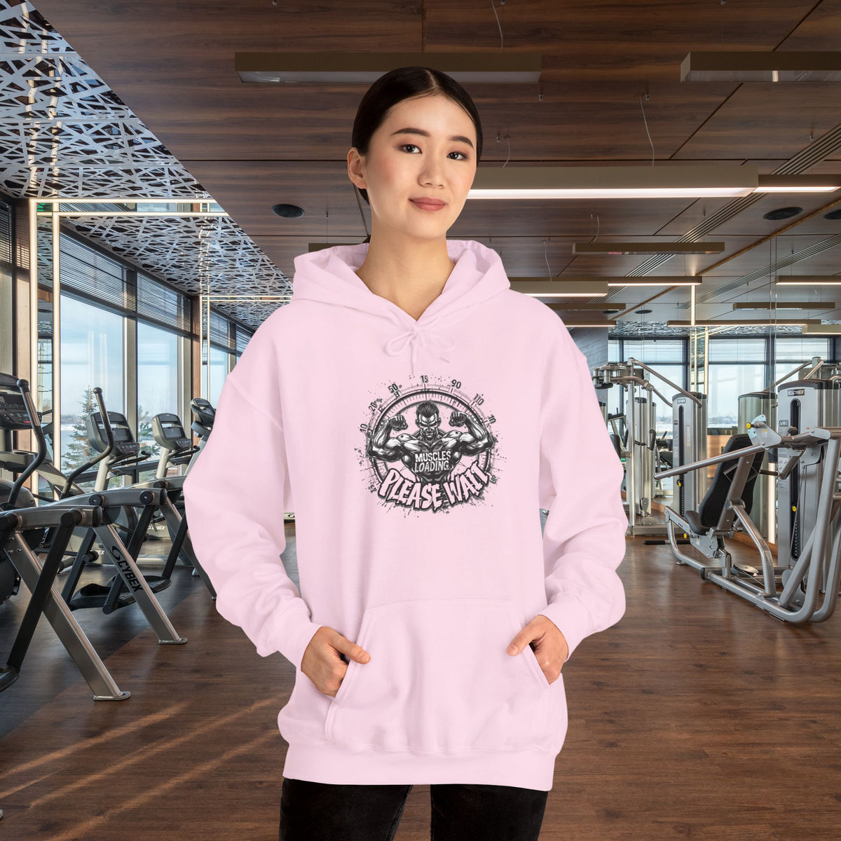 Muscles Loading Please Wait - Motivational Fitness Hoodie - Gym Sweatshirt - Unisex S-5XL