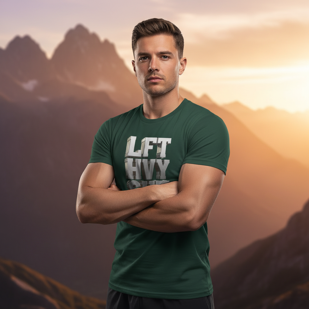 Lift Heavy Shit - LFT HVY SHT - 3D Gym T-Shirt - Bold Weightlifting Tee