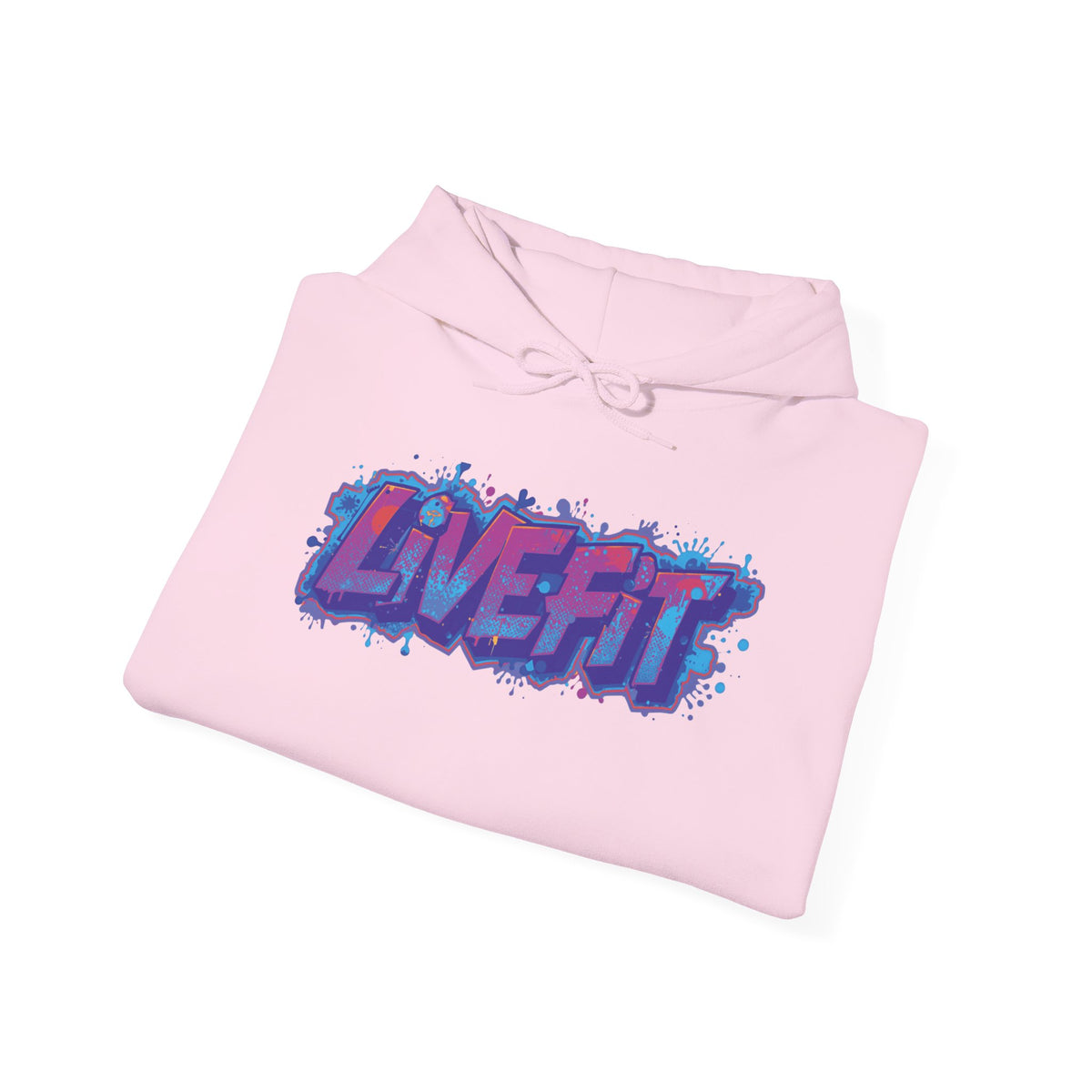 LIVE FIT Hoodie Sweatshirt - Motivational Fitness Pullover - Unisex Gym Hoodie - S-5XL