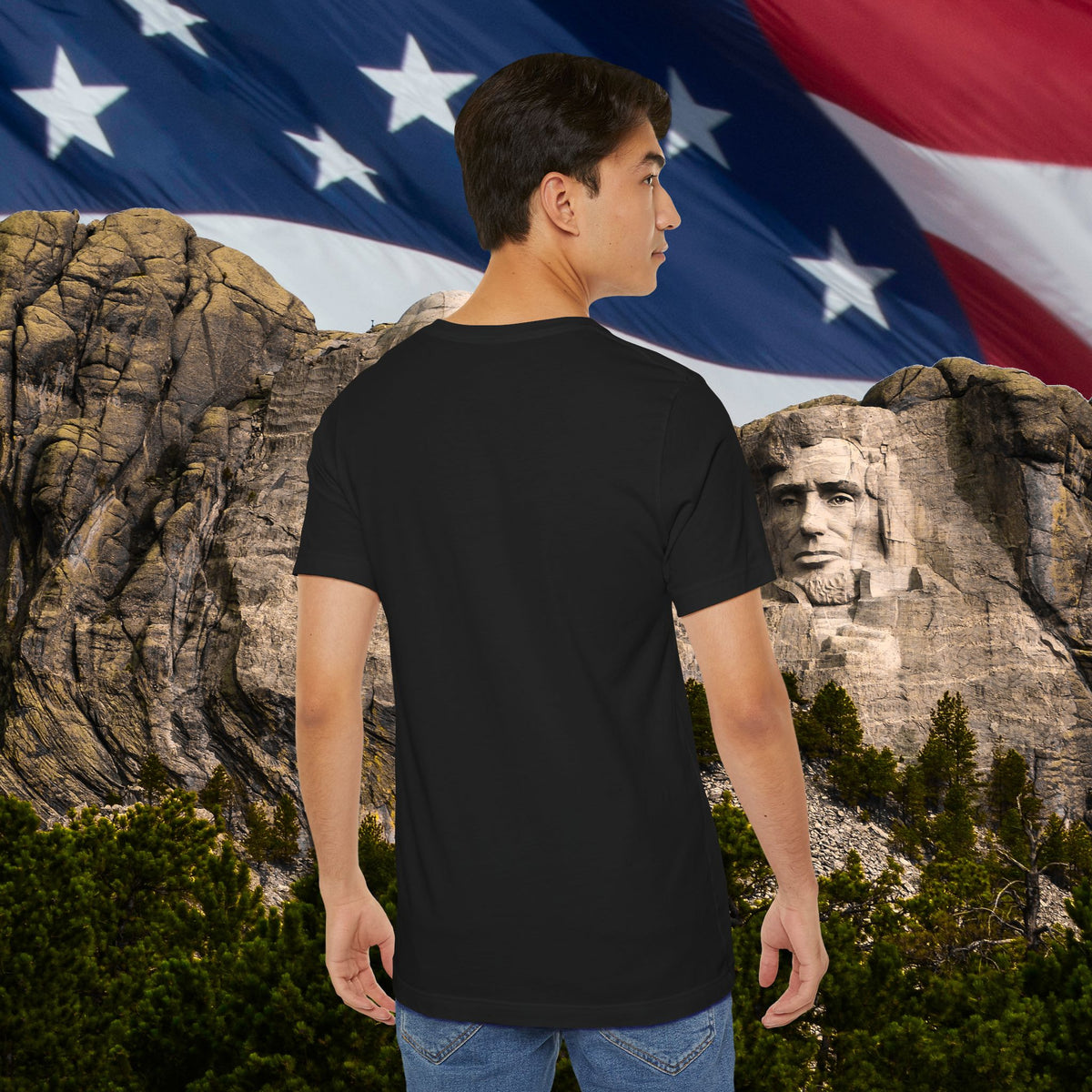 USA Red White Blue - American Flag T-Shirt - Patriotic Unisex Tee - S-3XL