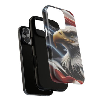 Patriotic Eagle American Flag Phone Case - Gift for Veterans - Independence Day - Memorial Day