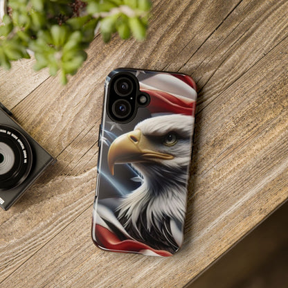 Patriotic Eagle American Flag Phone Case - Gift for Veterans - Independence Day - Memorial Day