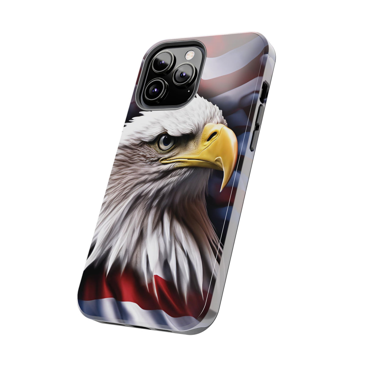 Patriotic - Bald Eagle - Phone Case - Tough Phone Case - American Flag Design - Gift for Veterans - National Holidays - Outdoor Adventures - Eagle Lover