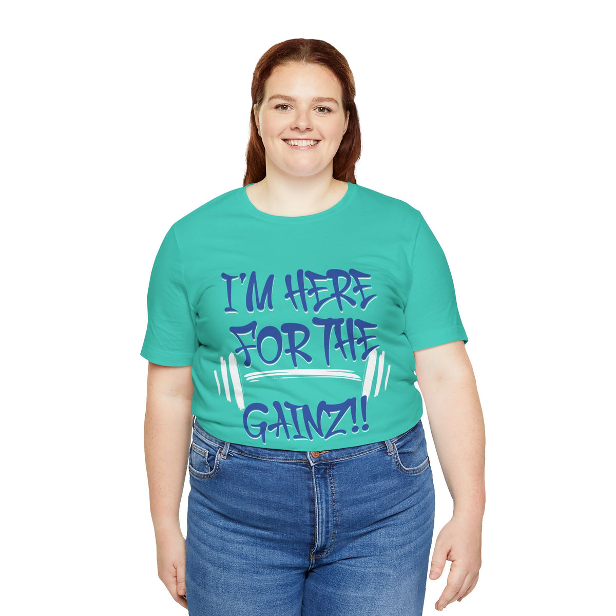I'm Here For The Gainz! Gym Motivation T-Shirt - Funny Fitness Tee - Unisex XS-4XL