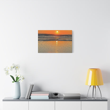 Sunset Beach Canvas Print, Ocean Decor, Wall Art, Home Decor, Coastal Artwork for Living Room