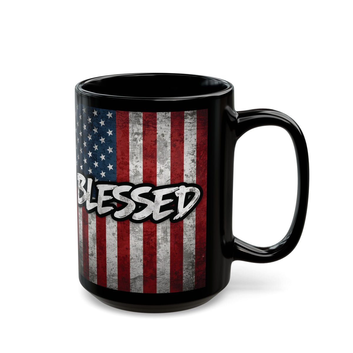 Blessed Mug - Vintage American Flag Design - Patriotic Gift - 11oz/15oz