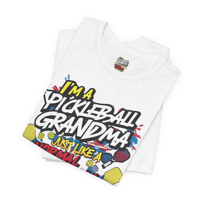 Pickleball Grandma T-Shirt - Way Cooler Than Normal - Funny Unisex Jersey Tee - XS-4XL