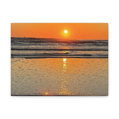 Sunset Beach Canvas Print, Ocean Decor, Wall Art, Home Decor, Coastal Artwork for Living Room