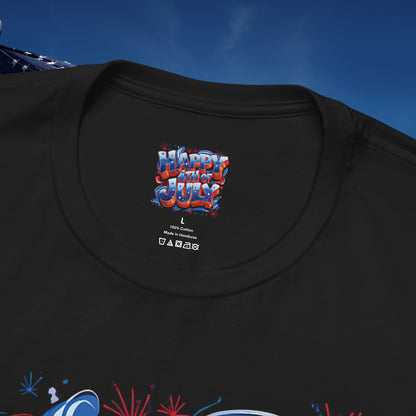 Happy 4th of July T-Shirt - Independence Day Bald Eagle - American Flag Graphic Tee