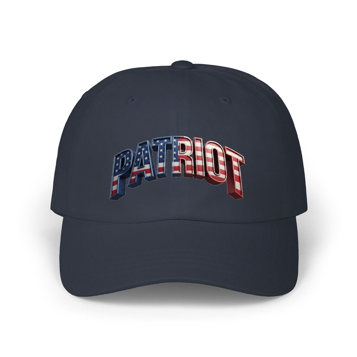 Patriot Fit Life Dad Cap - 3D Arched American Flag 'PATRIOT' Graphic | Adjustable One Size