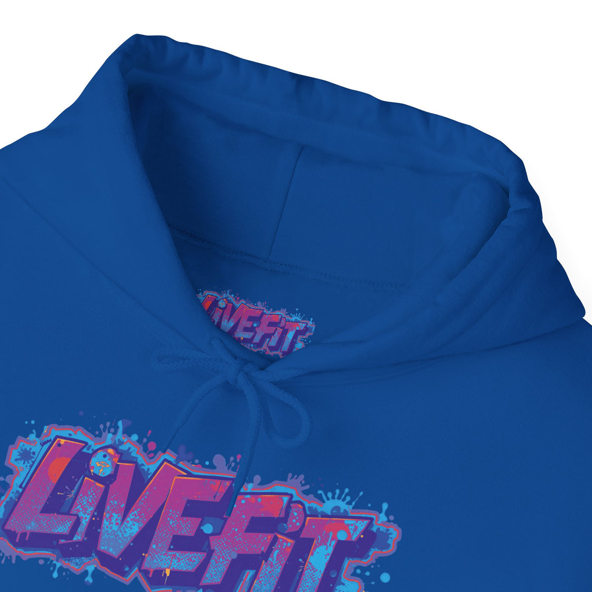 LIVE FIT Hoodie Sweatshirt - Motivational Fitness Pullover - Unisex Gym Hoodie - S-5XL
