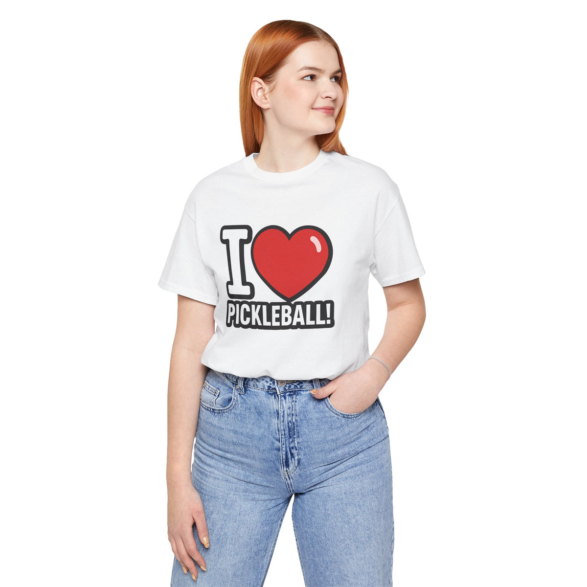 I Love Pickleball T-Shirt - Unisex Pickleball Tee - Court Sports Gift - XS-4XL