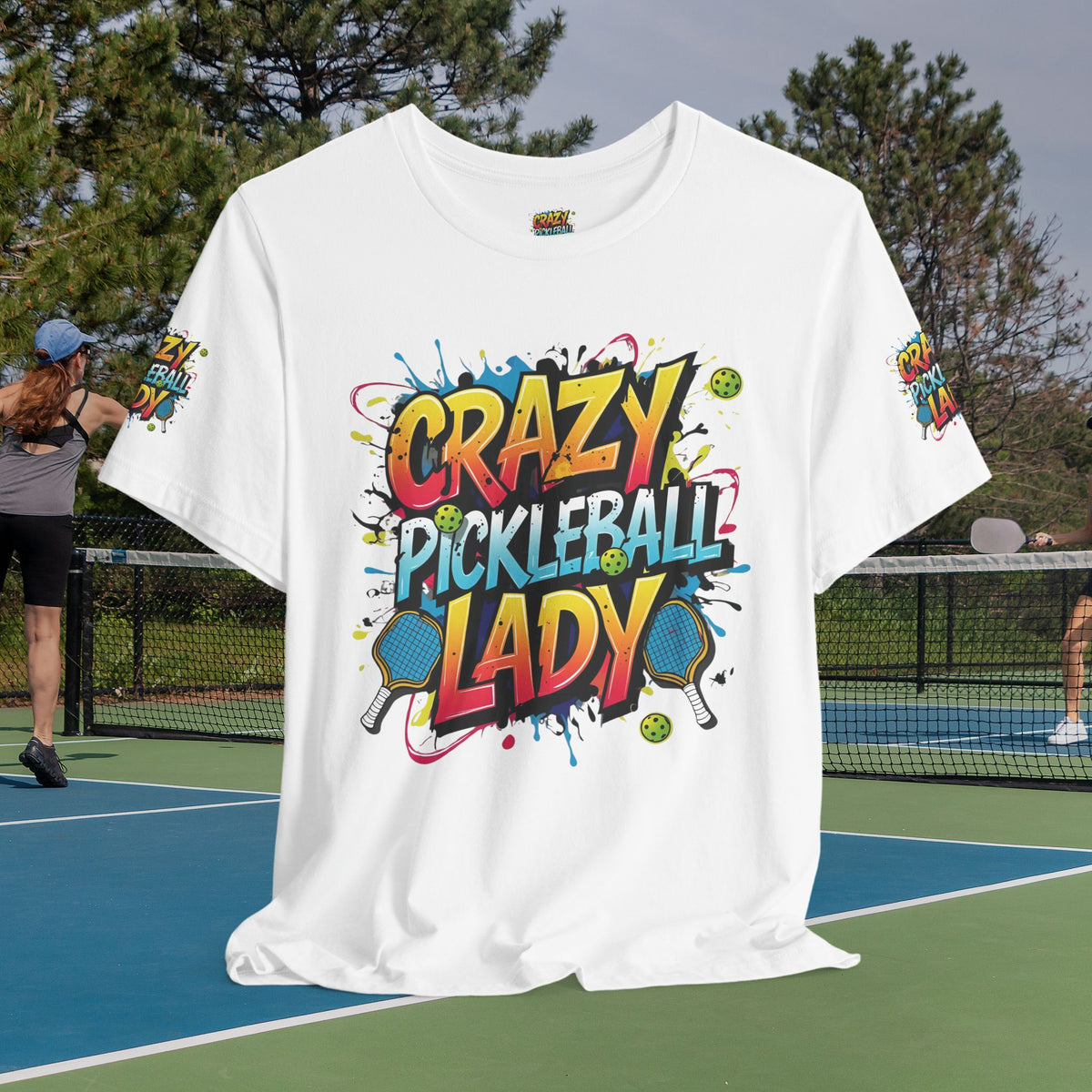 Crazy Pickleball Lady T-Shirt - Funny Pickleball Tee - Unisex Graphic Shirt - XS-5XL