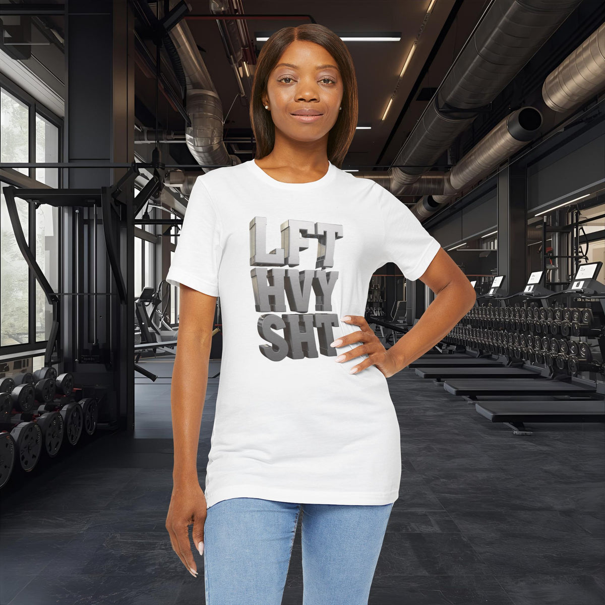 Lift Heavy Shit - LFT HVY SHT - 3D Gym T-Shirt - Bold Weightlifting Tee