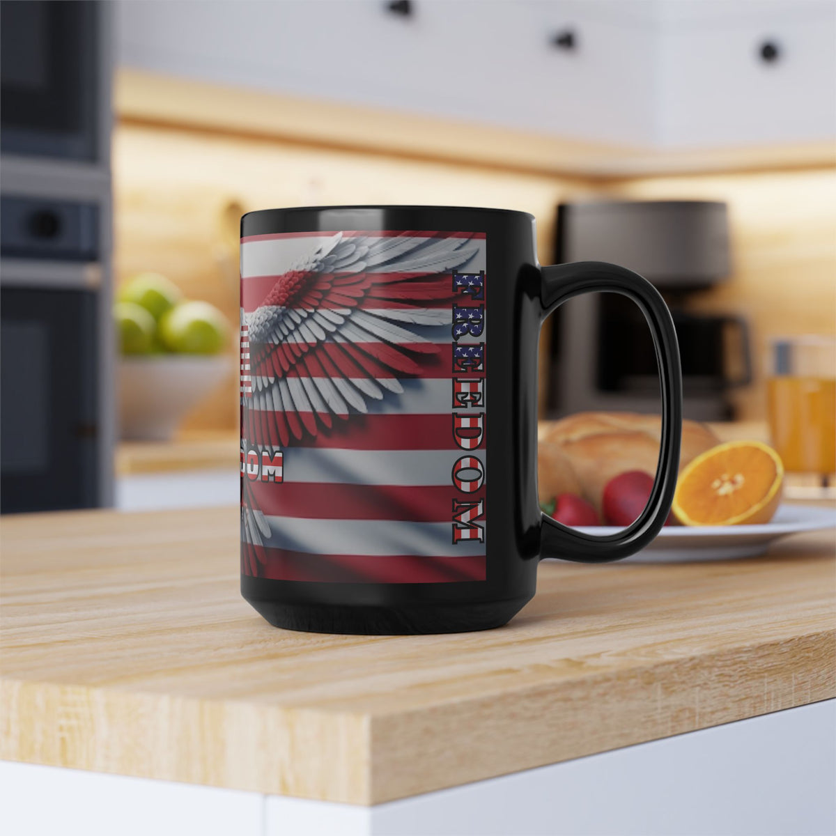 Patriotic Eagle Mug - Vintage American Flag Design - 11oz/15oz