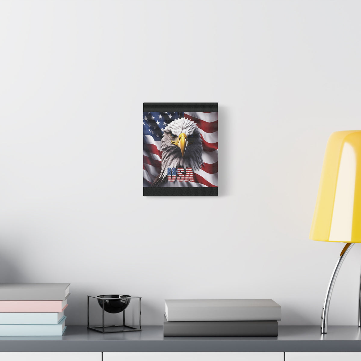 American Eagle Canvas Wall Art - Patriotic Flag Decor - USA Pride