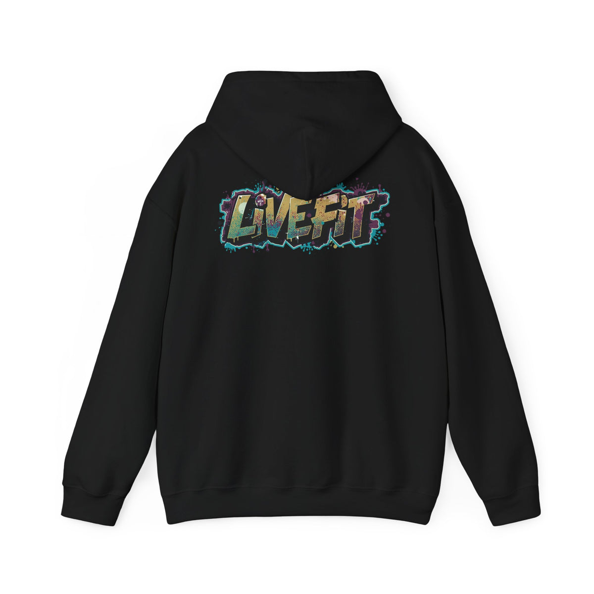 LIVE FIT Hoodie - Unisex Heavy Blend Sweatshirt - Fitness Gym Wear - Workout Apparel - S-5XL