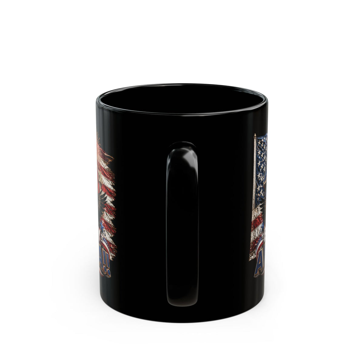 Happy 250th Birthday America Mug | 1776-2026 Patriotic Eagle Flag & Fireworks Black Coffee Cup