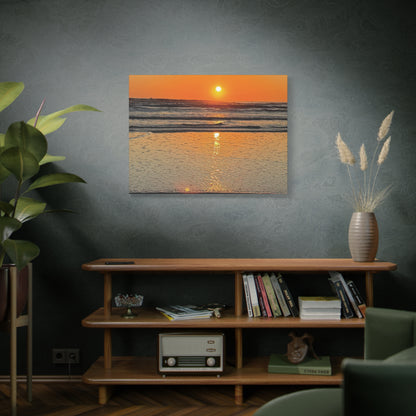 Sunset Beach Canvas Print, Ocean Decor, Wall Art, Home Decor, Coastal Artwork for Living Room