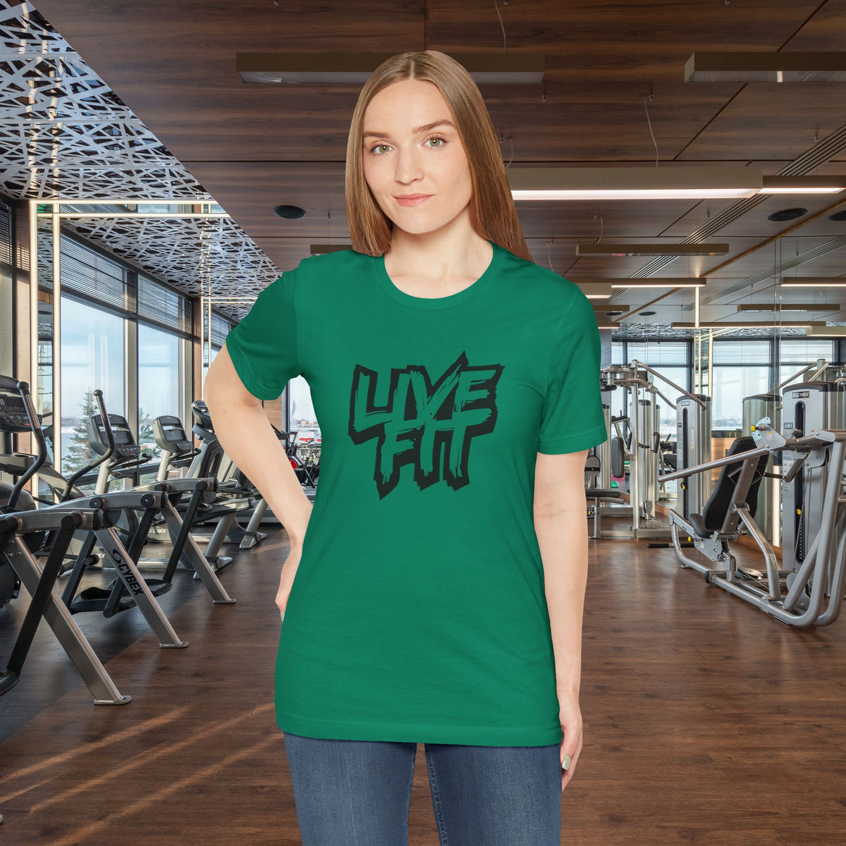 LIVE FIT Unisex Jersey Tee - Premium Fitness Shirt