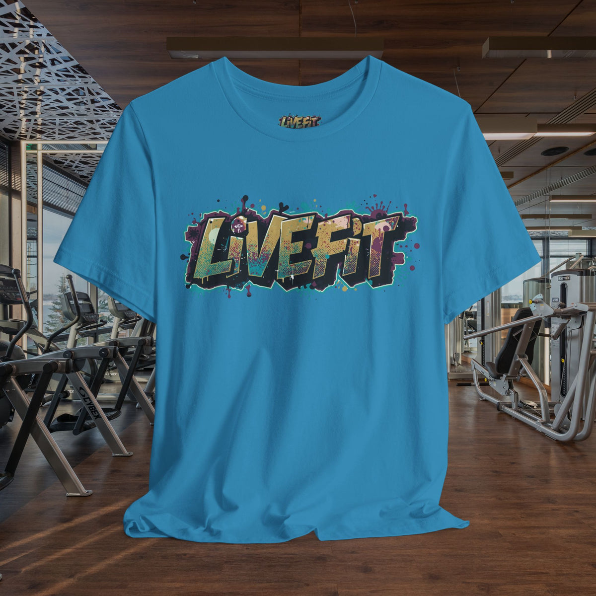 LIVE FIT Graphic Fitness Tee - Motivational Workout T-Shirt - Unisex XS-4XL