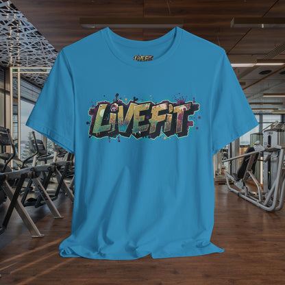 LIVE FIT Graphic Fitness Tee - Motivational Workout T-Shirt - Unisex XS-4XL