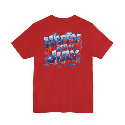 Happy 4th of July T-Shirt - Independence Day Bald Eagle - American Flag Graphic Tee