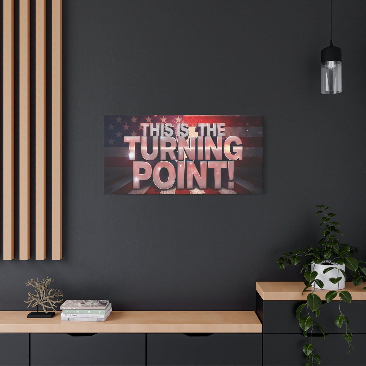 This Is The Turning Point! Canvas Wall Art - Patriotic American Flag - Red White Blue - Gallery Wrapped - 36 Sizes