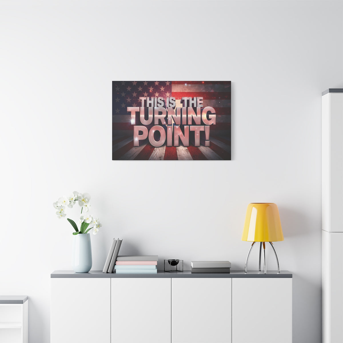 This Is The Turning Point! Canvas Wall Art - Patriotic American Flag - Red White Blue - Gallery Wrapped - 36 Sizes