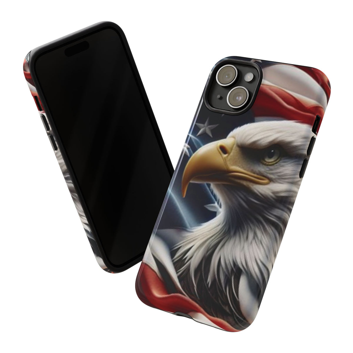 Patriotic Eagle American Flag Phone Case - Gift for Veterans - Independence Day - Memorial Day