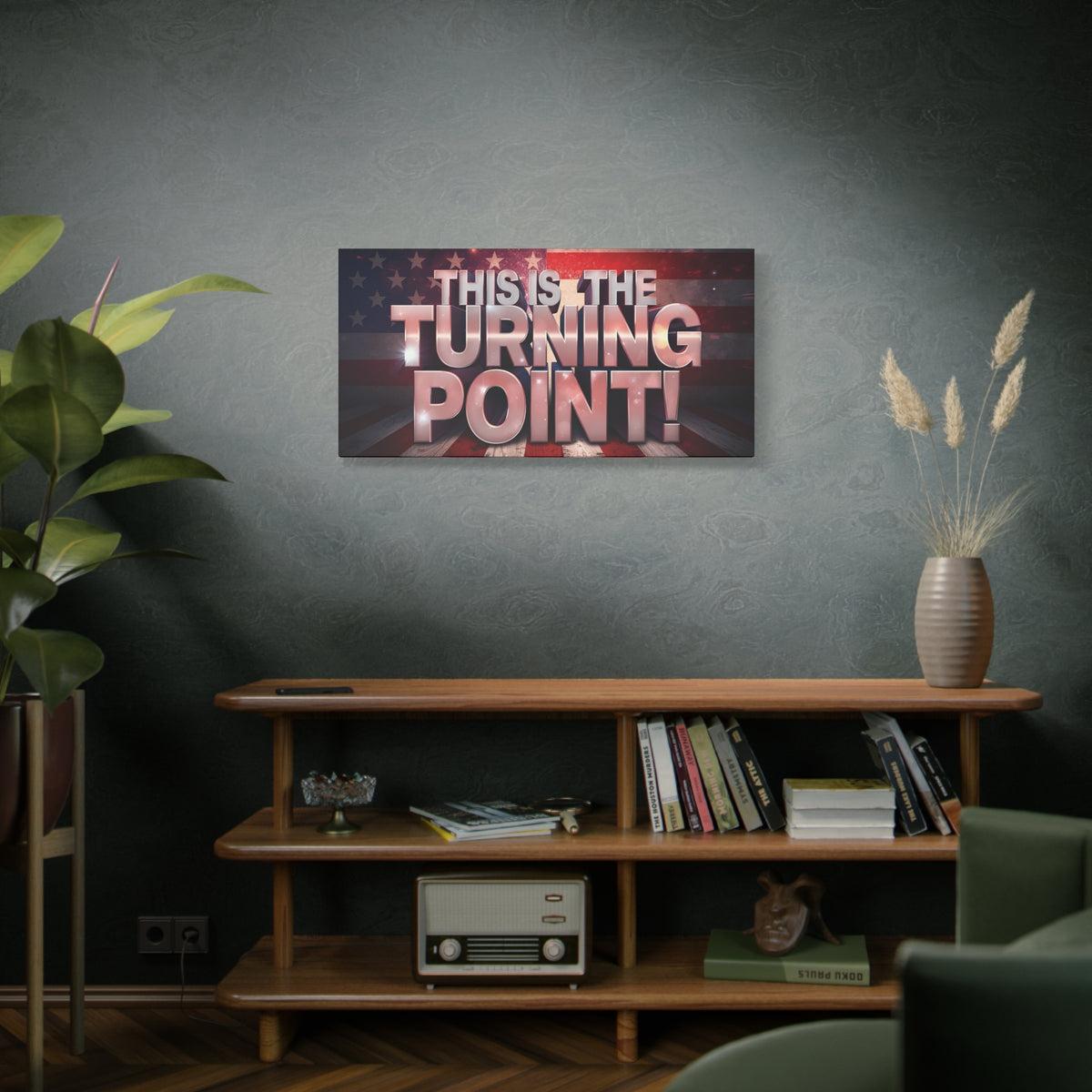 This Is The Turning Point! Canvas Wall Art - Patriotic American Flag - Red White Blue - Gallery Wrapped - 36 Sizes