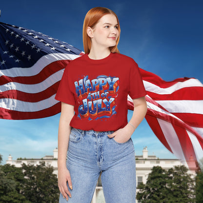 Happy 4th of July T-Shirt - Independence Day Bald Eagle - American Flag Graphic Tee