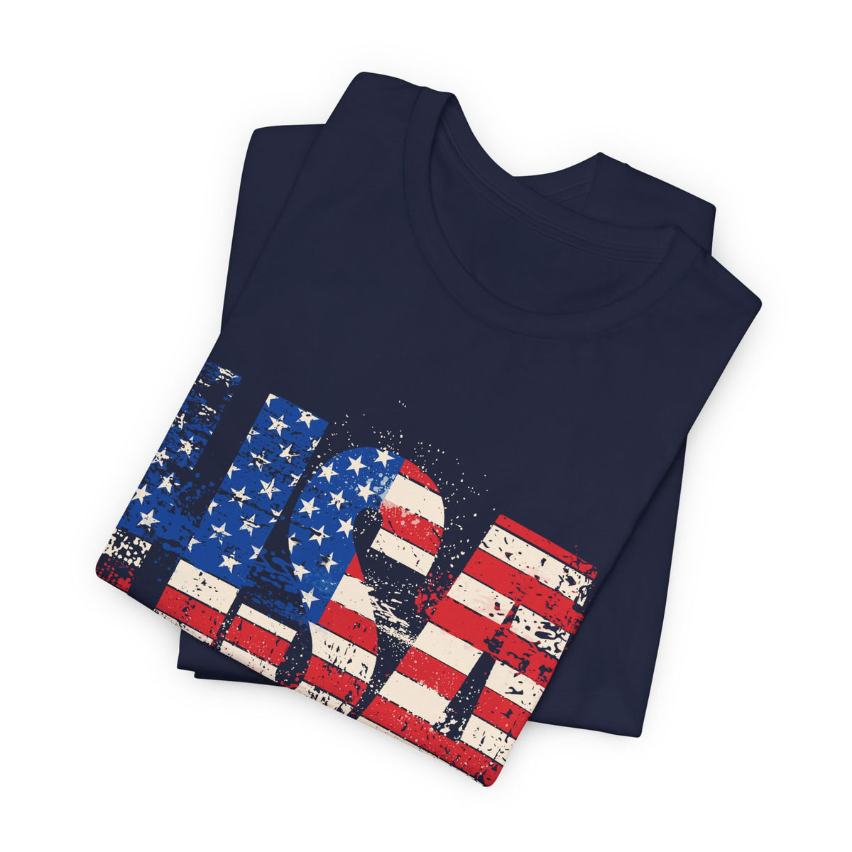 USA Red White Blue - American Flag T-Shirt - Patriotic Unisex Tee - S-3XL