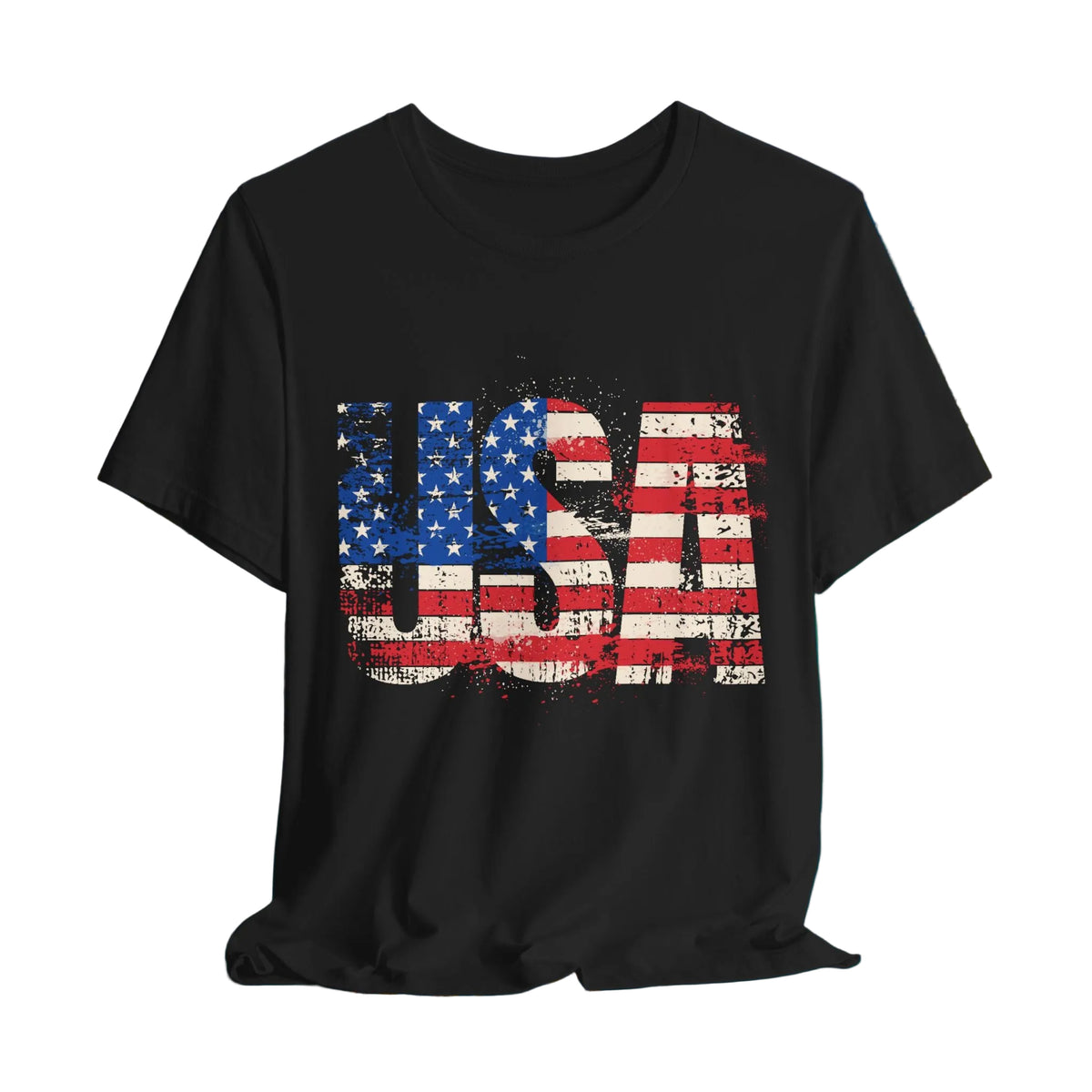 USA Red White Blue - American Flag T-Shirt - Patriotic Unisex Tee - S-3XL