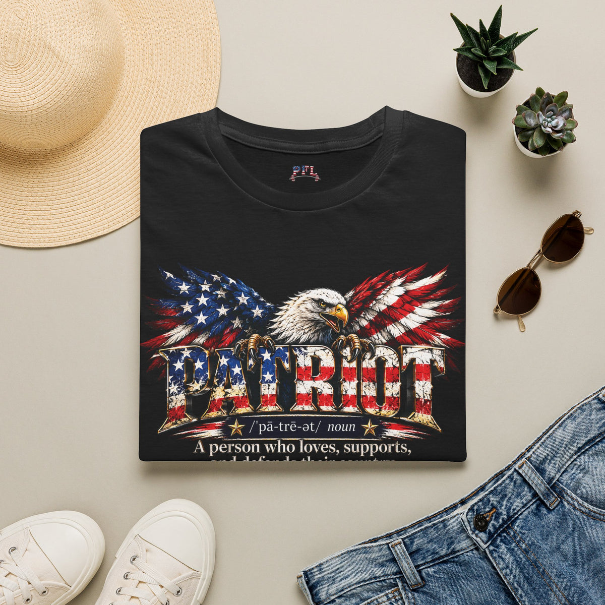 USA Pride - PATRIOT Dictionary-stlye Definition  - Eagle Patriotic T-Shirt - Patriot Fit Life