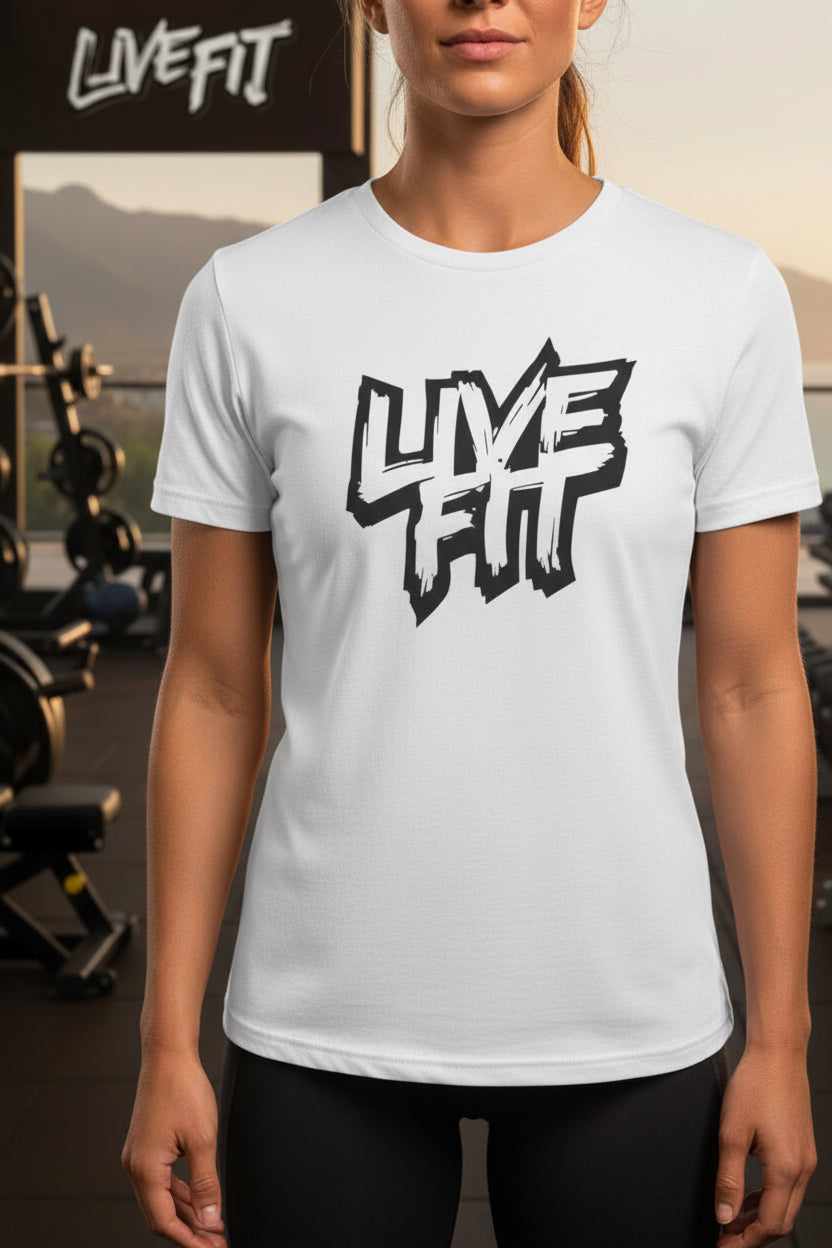 LIVE FIT Unisex Jersey Tee - Premium Fitness Shirt