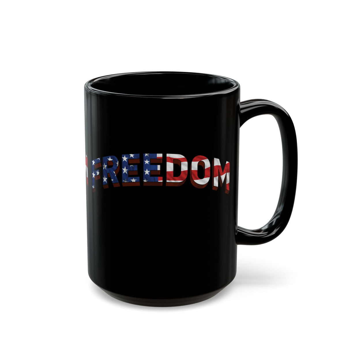 FREEDOM Mug | Patriotic American Flag Stars & Stripes Coffee Cup