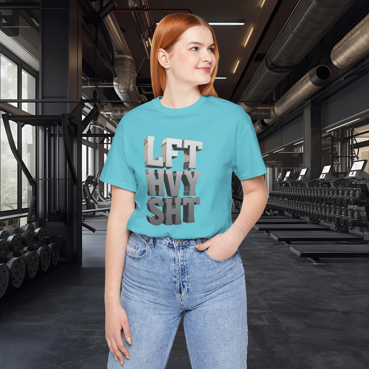 Lift Heavy Shit - LFT HVY SHT - 3D Gym T-Shirt - Bold Weightlifting Tee