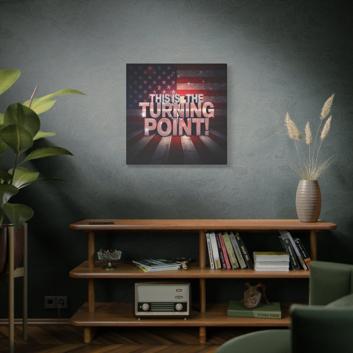 This Is The Turning Point! Canvas Wall Art - Patriotic American Flag - Red White Blue - Gallery Wrapped - 36 Sizes